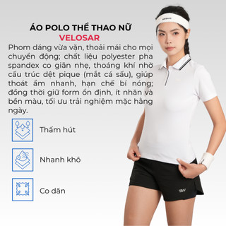 Áo Polo Thể Thao VELOSAR PPS-20004 – Pique Thoáng Khí, Nhanh Khô, Co Giãn