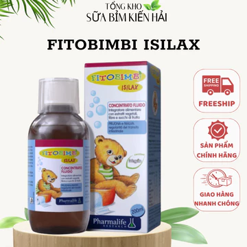 Siro Giảm Táo Bón Fitobimbi Isilax Hỗ Trợ Bé Tiêu Hoá Tốt, Điều Hoà Nhu Động Ruột Cho bé Chai 200ml