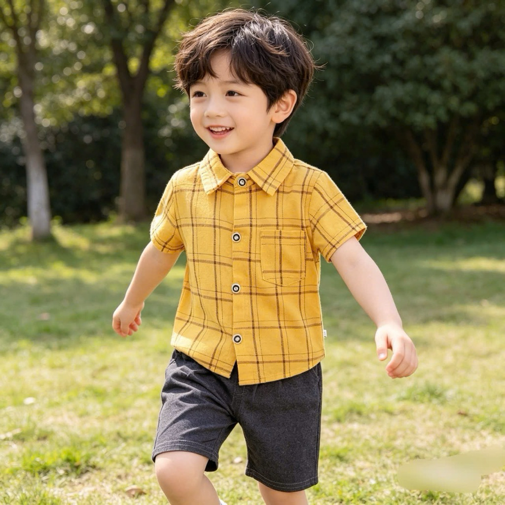 Set bộ quần áo bé trai C6814 kẻ sọc mùa hè thoáng mát size 2-5 tuổi (11-20kg) C1698 F1698 đồ bé trai cao cấp
