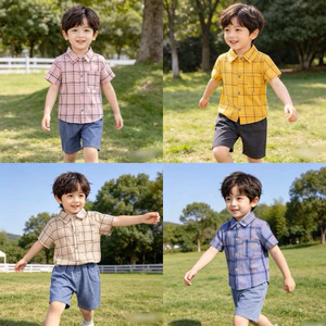 Set bộ quần áo bé trai C6814 kẻ sọc mùa hè thoáng mát size 2-5 tuổi (11-20kg) C1698 F1698 đồ bé trai cao cấp