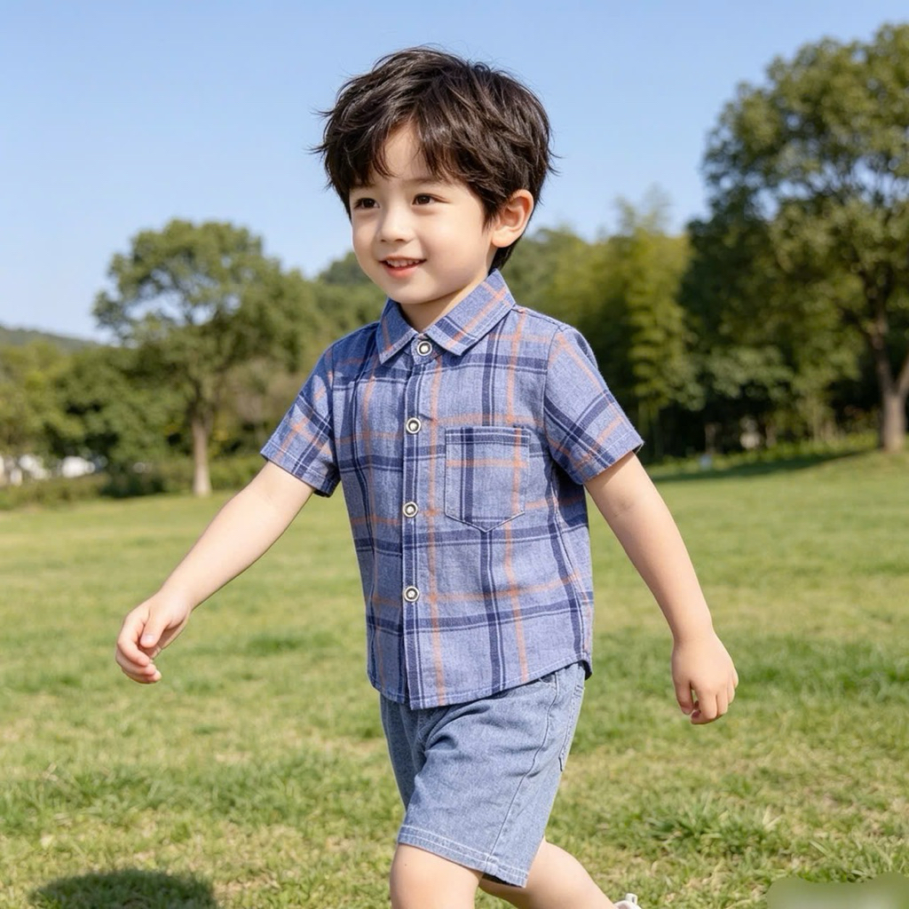 Set bộ quần áo bé trai C6814 kẻ sọc mùa hè thoáng mát size 2-5 tuổi (11-20kg) C1698 F1698 đồ bé trai cao cấp