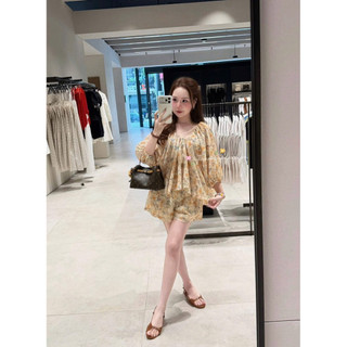 Set Bộ Tơ Hoa Tay Lửng Xoè Mix Chân Váy Boom J