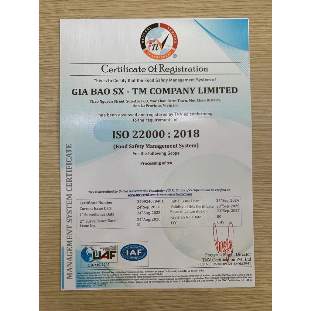 [200g] Trà Shan Tuyết Mộc Châu 200g - Sản phẩm đạt chuẩn ISO 22000:2018 - Chất lượng cao từ Mộc Châu
