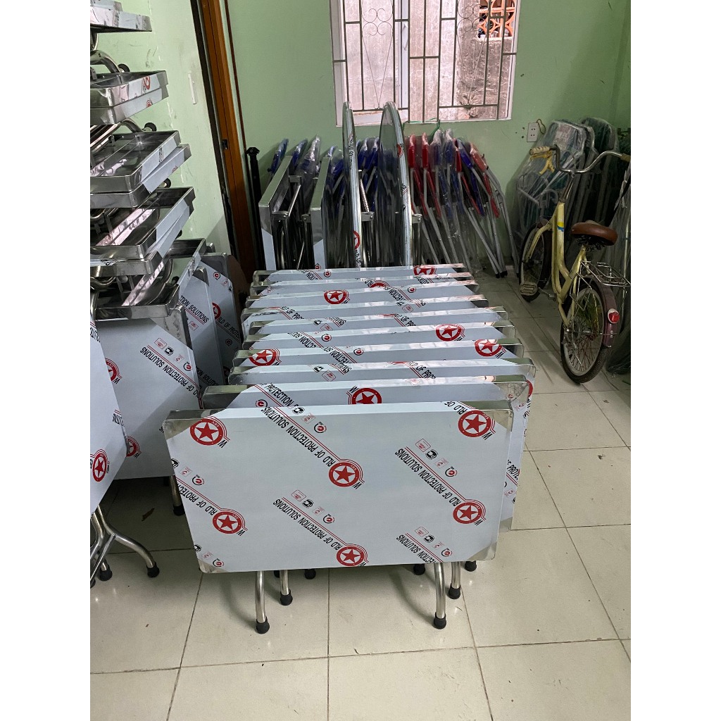 BÀN INOX 304 CHỮ NHẬT XẾP GỌN – CHẮC CHẮN, TIỆN LỢI
