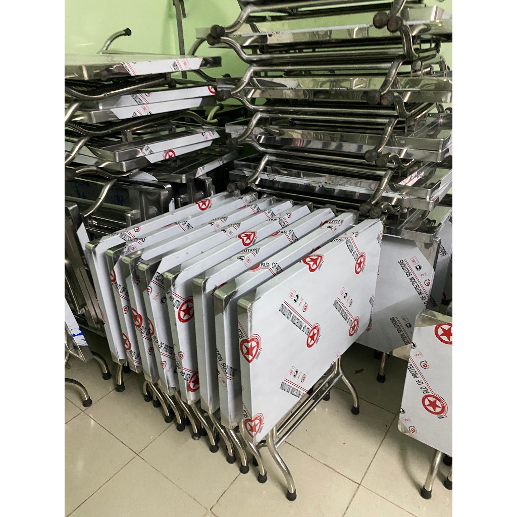 BÀN INOX 304 CHỮ NHẬT XẾP GỌN – CHẮC CHẮN, TIỆN LỢI