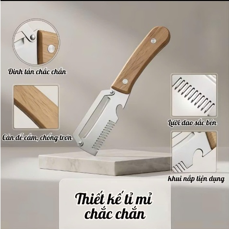 Dao Gọt Vỏ, Đa Chức Năng, Đặc Biệt Cho Nhà Bếp, Gọt Khoai Tây Và Trái Cây, Gia Dụng,Gọt Hành Tây Và Dưa Lưới, Dao Răng C