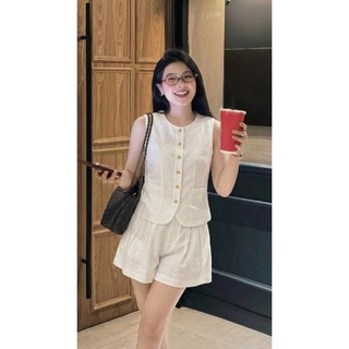 Set Bộ  Áo Sát Nách Nút Trước + QUẦN ỐNG  Xòe cao cấp Thanh Lịch, Chất Mềm Mát, Mặc Đi Làm Đi Chơi L12