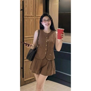 Set Bộ  Áo Sát Nách Nút Trước + QUẦN ỐNG  Xòe cao cấp Thanh Lịch, Chất Mềm Mát, Mặc Đi Làm Đi Chơi L12