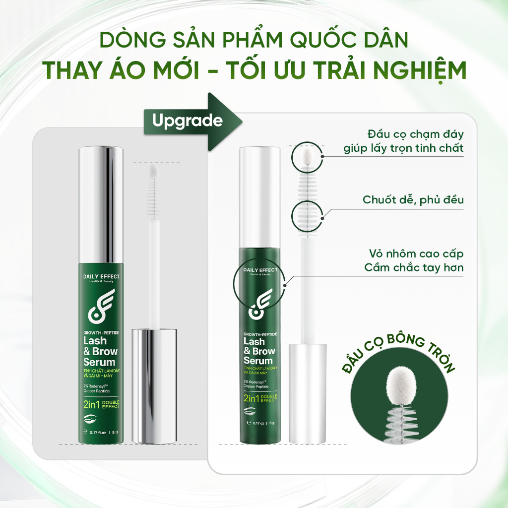 [Tinh Chất Làm Dày Và Dài Mi - Mày] DAILY EFFECT Growth Peptide Lash & Brow Serum (5g)