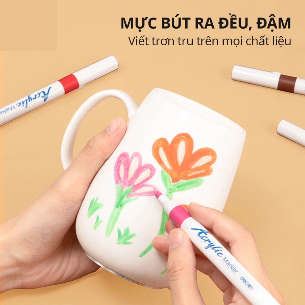 Bộ Bút màu 60/120 Bút Acrylic Marker Chống Nước, Vẽ Trên Mọi Chất Liệu