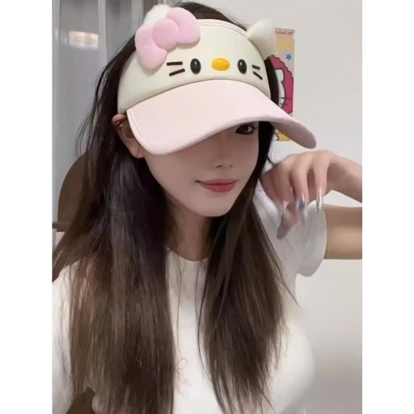Mũ lưỡi trai tai mèo Mixky dễ thương style Hello Kitty, nón chống nắng form rộng unisex