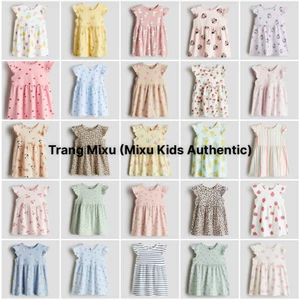 Váy cánh tiên bé gái HM Auth váy đầm công chúa hè cộc tay cotton săn sale size 4-6m đến 3-4y (link 1)