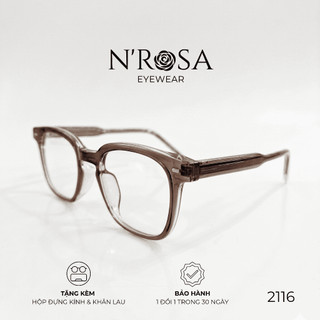 Gọng Kính N’ROSA 2116 – Form Square-Round Thời Thượng, Nhựa Acetate Cao Cấp, Vẻ Đẹp Tri Thức & Hiện Đại