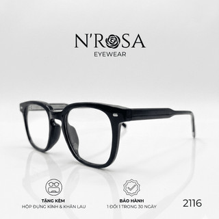 Gọng Kính N’ROSA 2116 – Form Square-Round Thời Thượng, Nhựa Acetate Cao Cấp, Vẻ Đẹp Tri Thức & Hiện Đại
