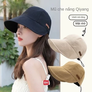Mũ Bucket Vành Rộng Che Nắng Có Dây Rút Tiện Lợi Chất Vải Cotton Thoải mái , Thoáng khí Thời Trang Mùa Hè