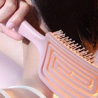 Lược chải tóc massage da đầu thông hơi vuông tạo kiểu tóc phồng êm ái thoáng khí dễ dùng