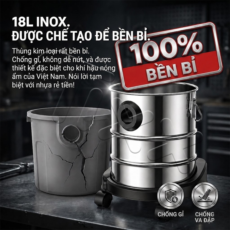 Tixx máy hút bụi 650W 12L máy hút bụi công nghiệp Máy hút và thổi bụi khô ướt
