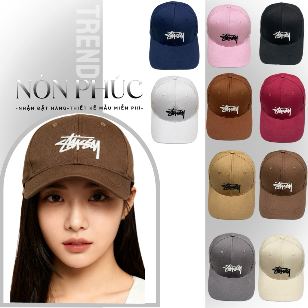 MŨ KẾT THÊU STUSSY THỜI TRANG BASIC DỄ PHỐI ĐỒ