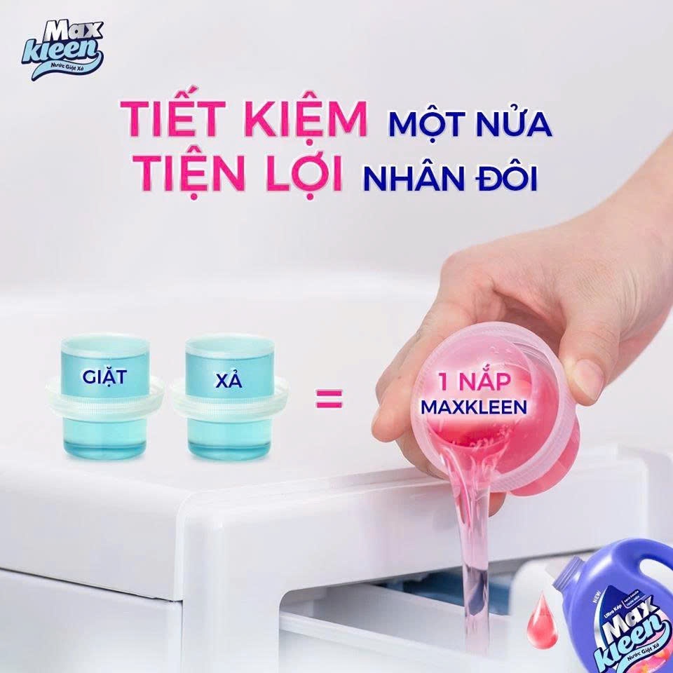 Túi Nước Giặt Xả MaxKleen 3.8kg Hương Nước hoa huyền diệu/ Hoa nắng/ Vườn sớm mai