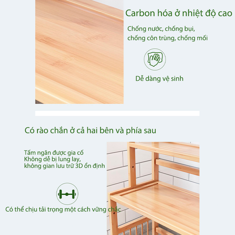 Kệ Bếp Bằng Tre Cao Cấp Đa Năng Bảo Hành Dài Hạn Giao Hàng Nhanh Phong Cách Hiện Đại Chất lượng cao