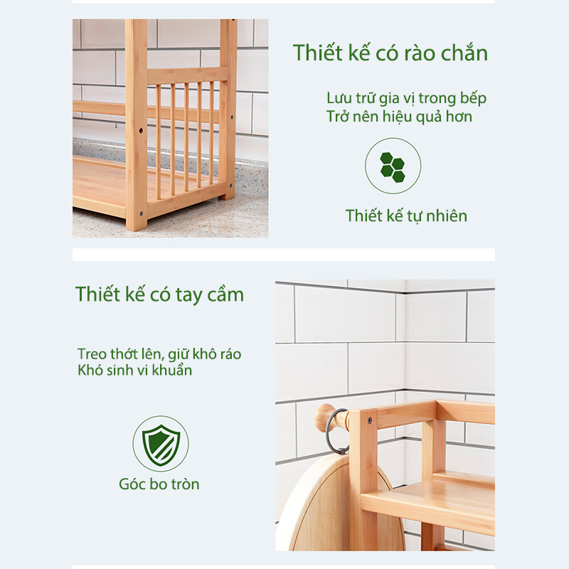 Kệ Bếp Bằng Tre Cao Cấp Đa Năng Bảo Hành Dài Hạn Giao Hàng Nhanh Phong Cách Hiện Đại Chất lượng cao
