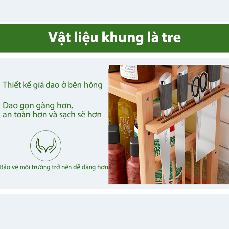 Kệ Bếp Bằng Tre Cao Cấp Đa Năng Bảo Hành Dài Hạn Giao Hàng Nhanh Phong Cách Hiện Đại Chất lượng cao
