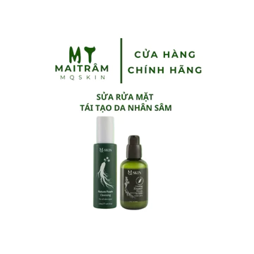 COMBO TÁI TẠO DA NHÂN SÂM MQ SKIN (Tái Tạo Nhân Sâm 80ml+ sửa rửa mặt 120ml)