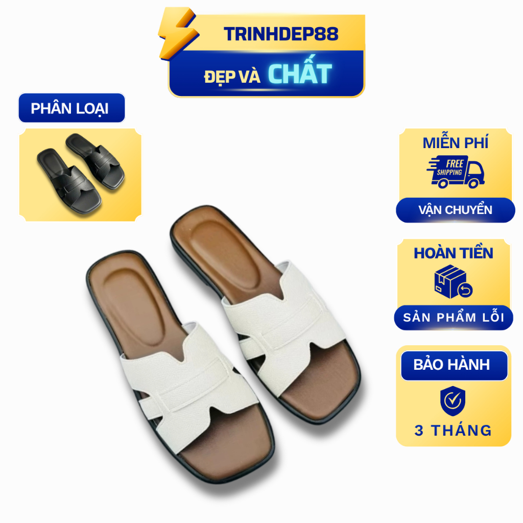Dép Lê Nữ, Dép Nữ Chữ H Cao Cấp Êm Chân Chống Trượt, Dép Nữ Hot Trend Mẫu Mới Thời Trang, Size 35-40