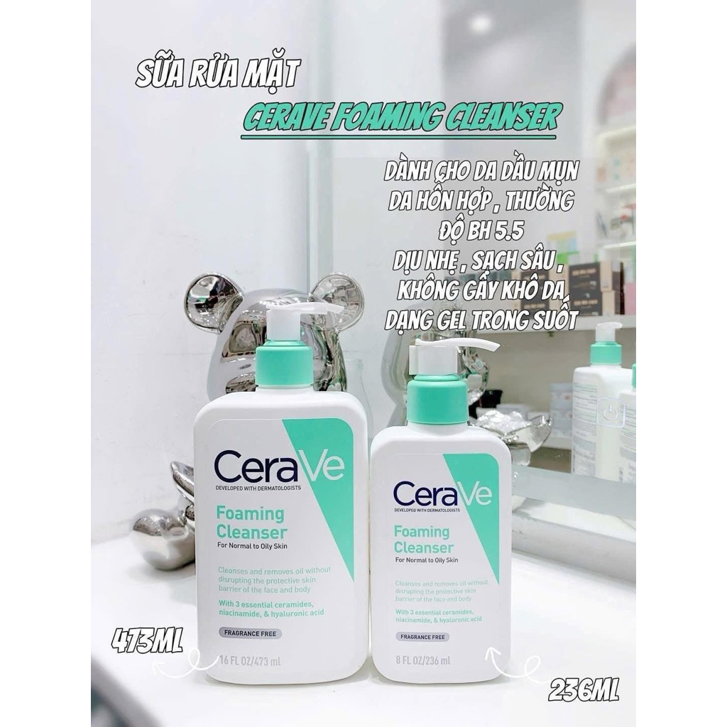 Sữa rửa mặt da dầu - da nhạy cảm - hỗn hợp 236ML