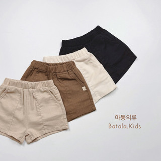 Quần đùi cho bé Batala Kids quần short bé trai bé gái vải Linen Hàn Quốc mềm mát an toàn cho bé từ 10-22kg