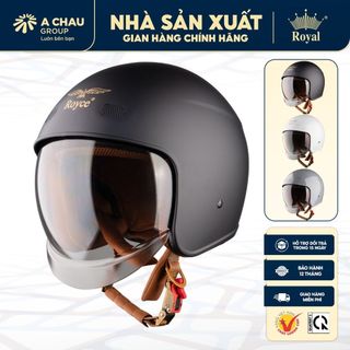 Mũ bảo hiểm 3/4 đầu Royce Helmet Xh26 kính âm cho nam và nữ đi xe máy chính hãng bảo hành 12 tháng