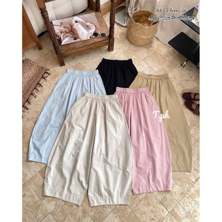 Quần baggy thô ống cong cạp chun form rộng #6602