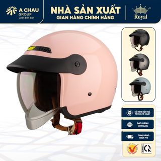 Mũ bảo hiểm 3/4 Royal M139 Lux có kính âm đi xe máy kèm lưỡi trai phù hợp nam nữ, bảo hành 12 tháng