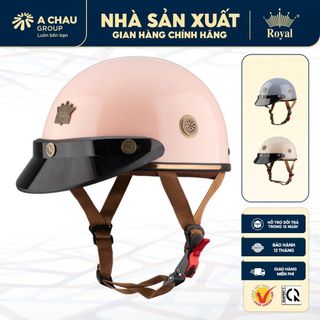 Mũ Bảo Hiểm 1/2 Royal M379A Kèm Lưỡi Trai Đi Xe Máy Cho Nam Và Nữ, Bảo Hành 12 Tháng Chính Hãng
