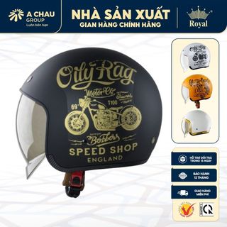 Mũ bảo hiểm xe máy 3/4 Royal M139 kính âm design cá tính nhiều size dành cho nam nữ chính hãng