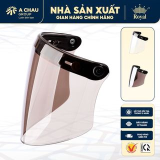Kính thẳng che mặt Royal chắn gió nút bấm gắn mũ bảo hiểm xe máy 1/2 3/4