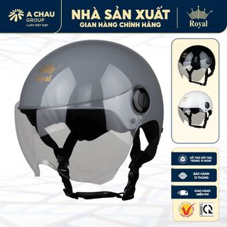 Mũ bảo hiểm nửa đầu Royal M162K có kính chắn gió màu trong chắn che mặt đi xe máy chính hãng