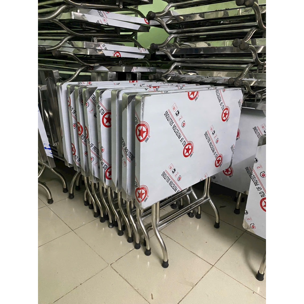 Bàn inox 201 chữ nhật xếp gọn tiện lợi