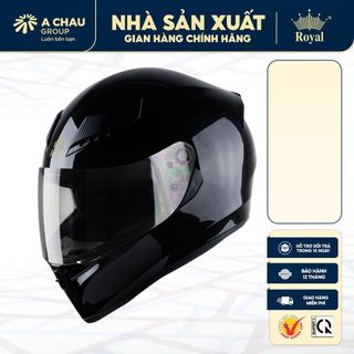 Mũ bảo hiểm fullface Royal M138B đen bóng có kính chính hãng, BH 12 Tháng Tại NSX