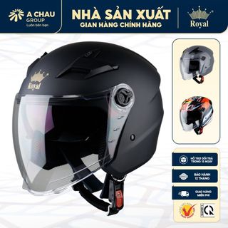Mũ bảo hiểm 3/4 Royal M268 có 2 kính chính hãng cho nam và nữ đi xe máy