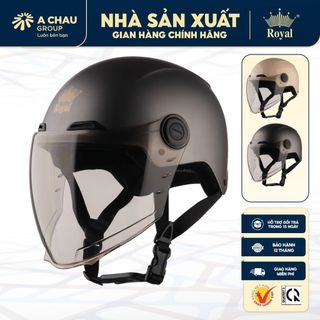 Mũ bảo hiểm xe máy 1/2 Royal M555 có kính dài, nón freesize cho nam và nữ đi xe máy chính hãng