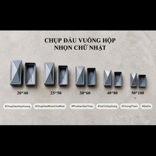 Chụp Đầu Sắt Hộp nhọn Chữ Nhật được thiết kế chắc chắn, kiểu dáng hiện đại với phần đỉnh dập nổi hình kim tự tháp