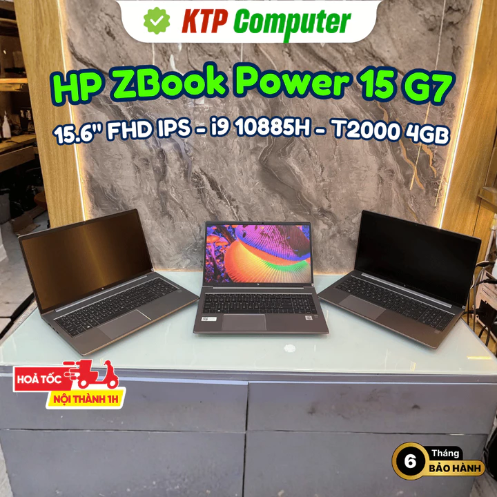 Laptop HP ZBook Power 15 G7 (Core i9-10885H/RAM16GB/SSD 512GB/NVIDIA Quadro T2000 4GB/15.6" FHD IPS)