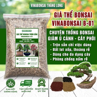 Đất Trồng BONSAI - Giá thể Vinabonsai B01 , Trộn Sẵn, Giữ Ẩm Tốt, Thoáng Khí, Rễ Tốt, Thân Khoẻ