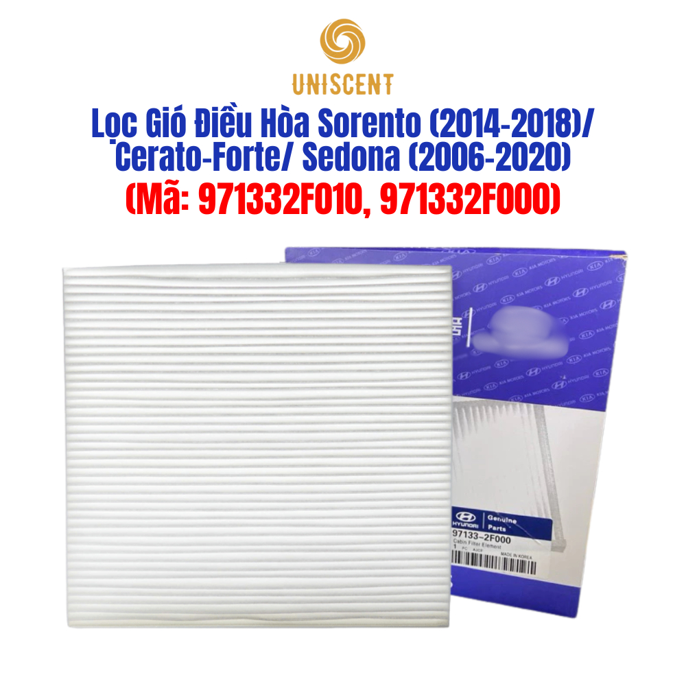Lọc Gió Điều Hòa Sorento (2014-2018)/ Cerato-Forte/ Sedona (2006-2020) (Mã: 971332F010, 971332F000)