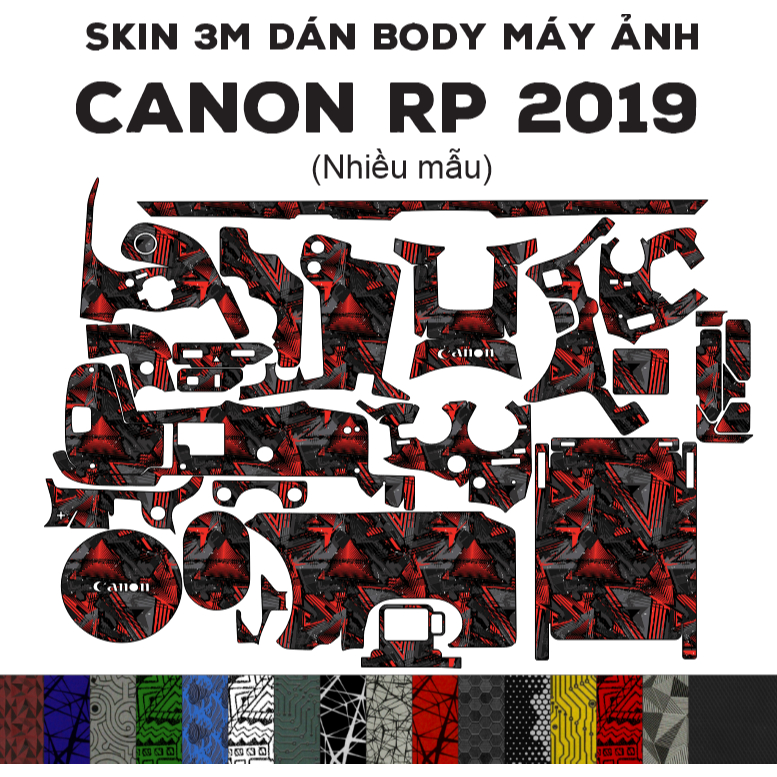 Skin 3M dán Canon EOS RP (Nhiều mẫu) | Miếng film dán chống bám bẩn cho body Canon RP