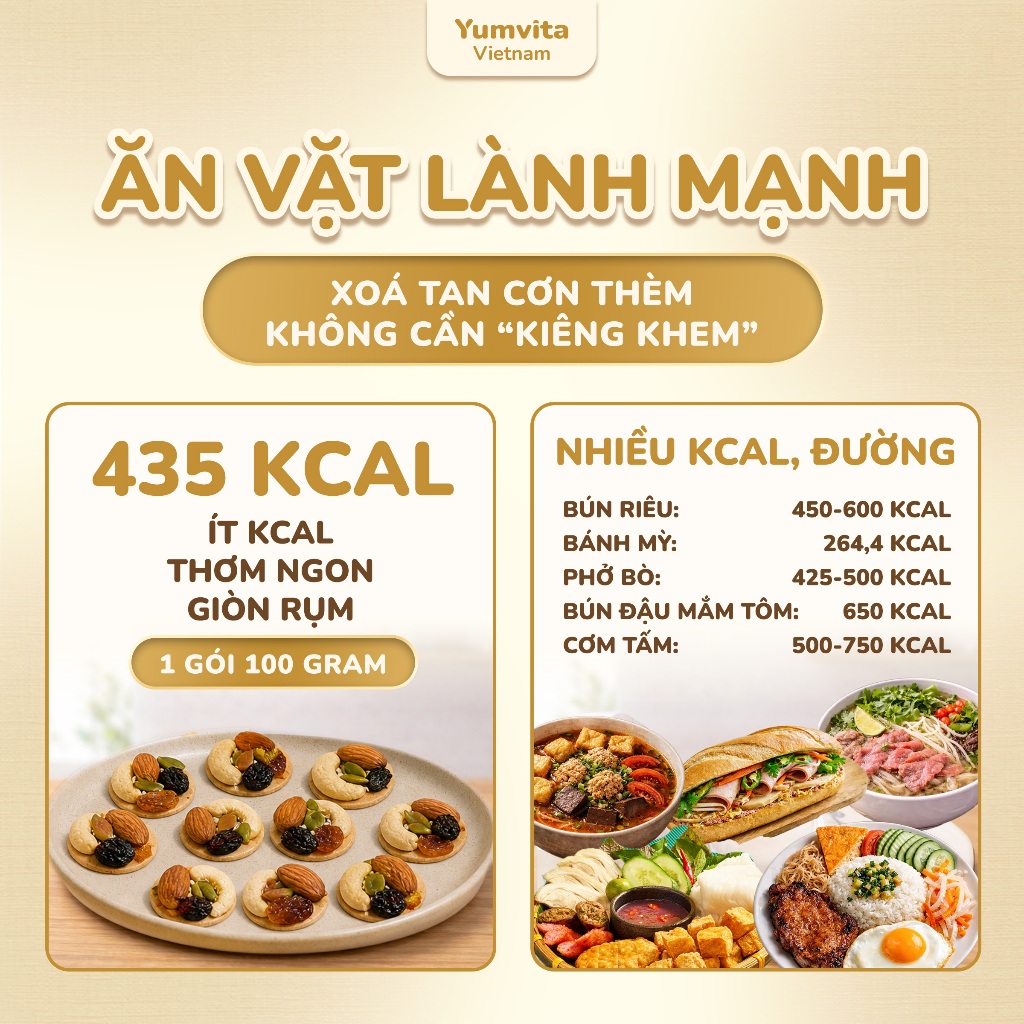 [MUA 1 TẶNG 1] Bánh Hạt Dinh Dưỡng Yumvita - 200gr Kết hợp 5 loại hạt và trái cây đến từ Đắk Lắk