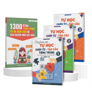 Sách - Combo 3 cuốn tự học ghép từ, tạo câu trong tiếng trung tập 1-2-3 (kèm file nghe)