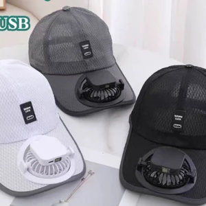 Mũ Năng Lưỡi Trai Có Quạt, Sạc USB - Chống Nắng, Thoáng Khí, Chống UV, Cho Cắm Trại, Câu Cá, Đạp Xe Nam Nữ