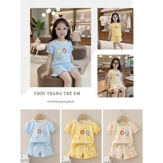 Combo 3 Bộ Đồ Bé Gái Thun Cotton 4 Chiều Chấm Bi – Vải Mềm Mịn, Thấm Hút Mồ Hôi, Phong Cách Đáng Yêu (9-25kg)